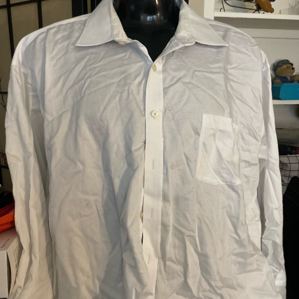 Michael Kors White Long-Sleeve Dress Shirt